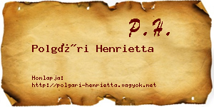 Polgári Henrietta névjegykártya